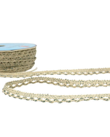 25m spool of 10mm anise green lace trim
