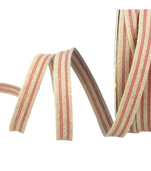 25m reel Striped braid 11 mm Old Pink