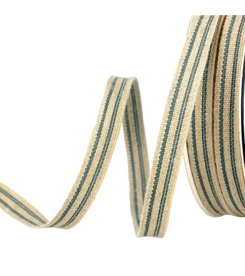 25m reel Striped braid 11 mm Duck blue