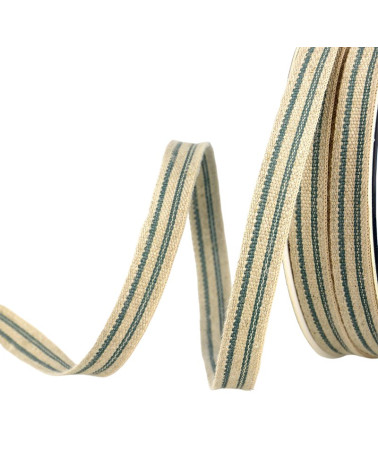 25m reel Striped braid 11 mm Duck blue