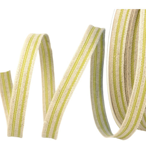 25m reel Striped braid 11 mm Anise Green