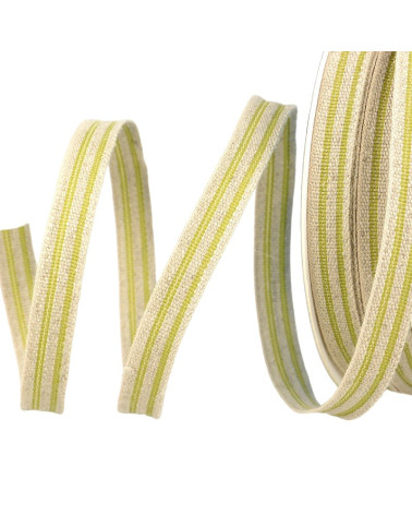 25-m-Spule, gestreiftes Geflecht, 11 mm, Anisgrün