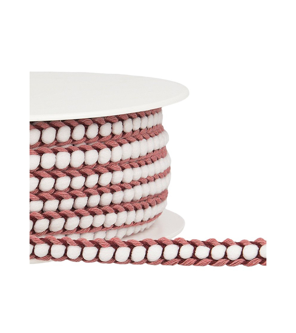 Bobina de 25m Trenza trenza 10 mm Rosa Viejo