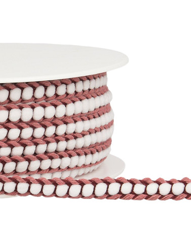 Bobina de 25m Trenza trenza 10 mm Rosa Viejo