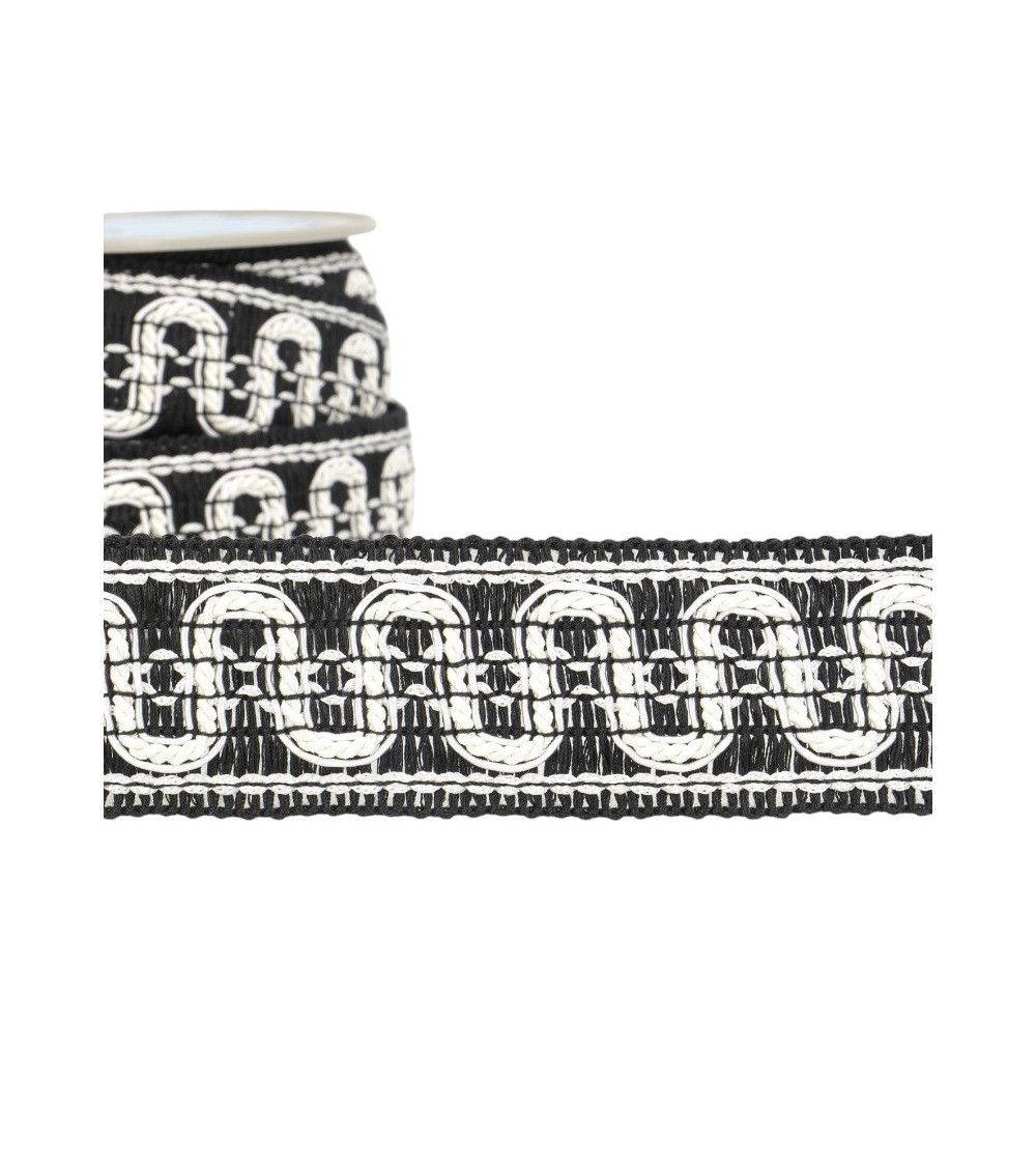 Carrete 15m Trenza Onda 40 mm Blanco