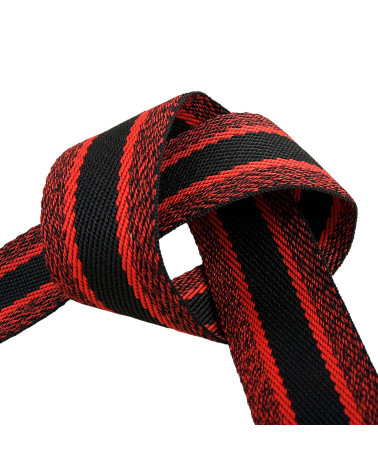 Bobine 15m sangle chinee 40mm Rouge et Noir 