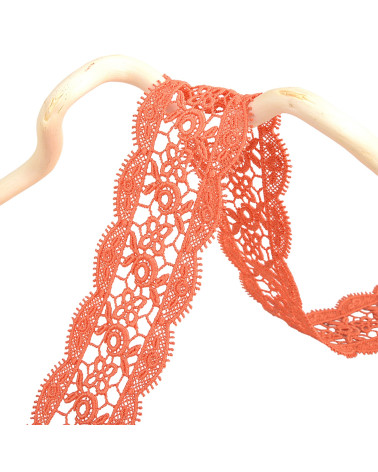 Spule 13,7 m Guipure zwischen zwei 50 mm Orange