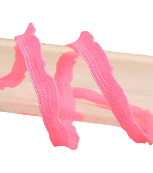 25m spool of 10mm scalloped braid Neon Pink