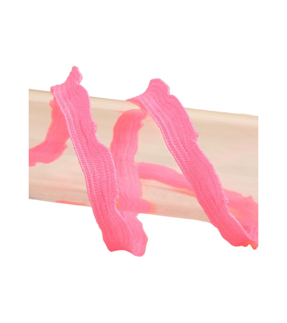 25m spool of 10mm scalloped braid Neon Pink