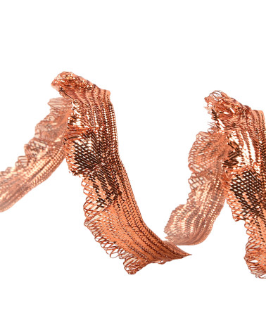 25m reel of scalloped braid 11mm Rust