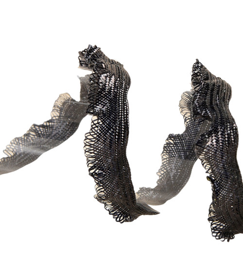 25m spool of 11mm scalloped braid Black