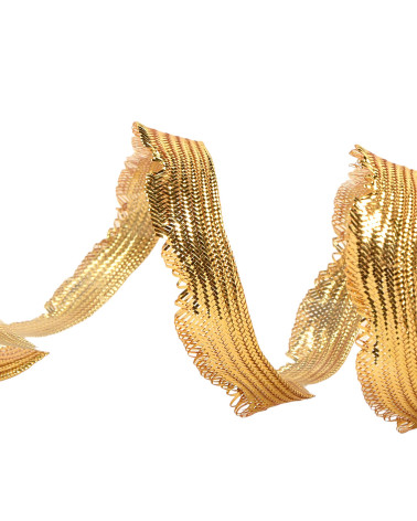 25m spool of scalloped braid 11mm Gold