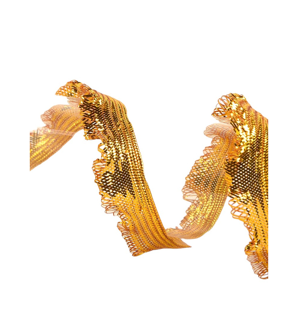 Spool of 25m scalloped braid 11mm Dark Gold