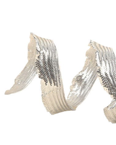 25m spool of 11mm scalloped braid Silver