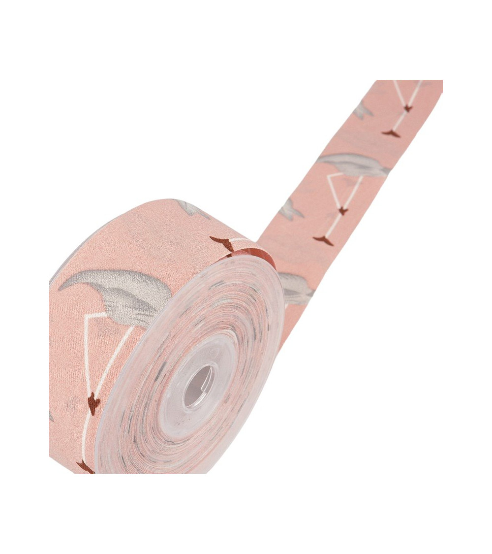 15m spool of light pink flamingo ribbon