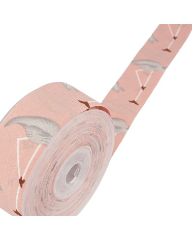 15m spool of light pink flamingo ribbon