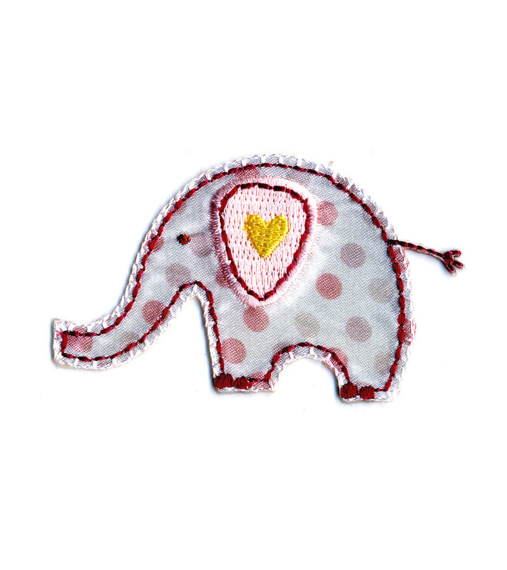 Elephant iron-on patch