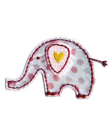 Elephant iron-on patch