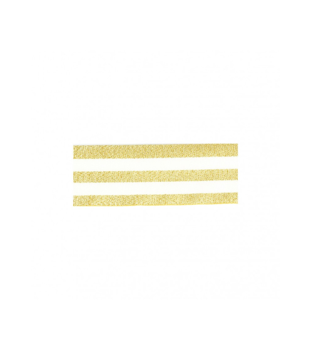 25m reel of gold/white striped braid