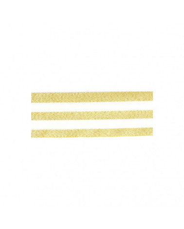 Bobina da 25 metri Strisce Galon oro/bianco