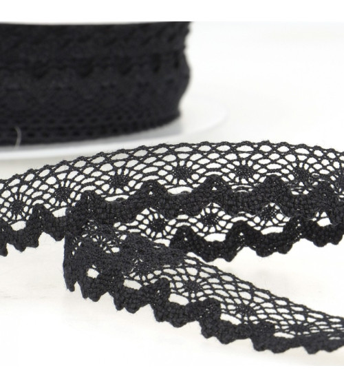 30m spool of cotton lace 13mm black