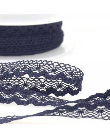 30m spool of cotton lace 13mm navy