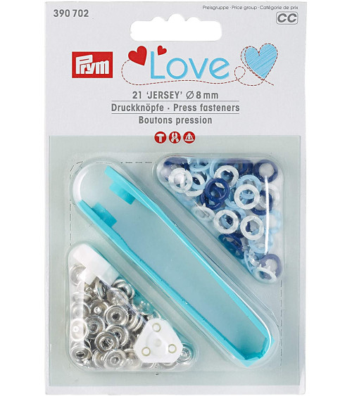 Prym Love boutons pressions JerseyColor laiton 8mm