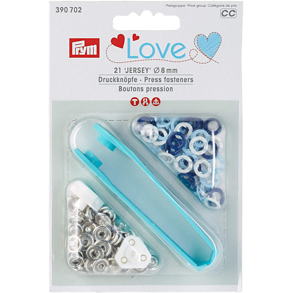 Prym Love boutons pressions JerseyColor laiton 8mm