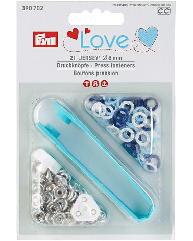 Prym Love Druckknöpfe JerseyFarbe Messing 8mm