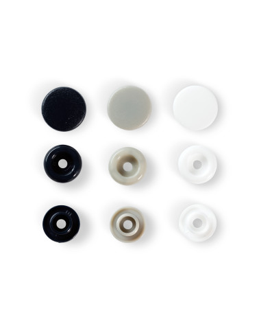 Prym Love Plastic snap fasteners 12.4mm navy/grey/white