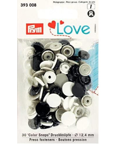 Prym Love Plastic snap fasteners 12.4mm navy/grey/white
