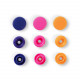 Prym Love Boutons pression plastique 12mm orange/fuchsia/violet