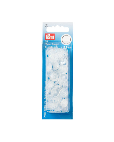 Prym Boutons pression ColorSnaps 12 mm transparent brillant