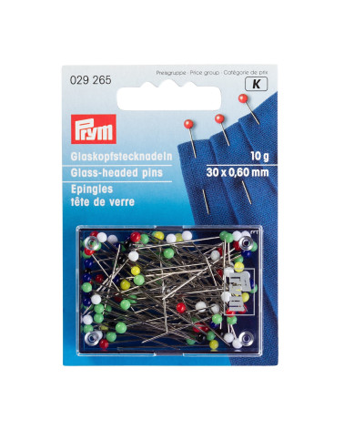 Prym Glass head pins 0.60 x 30 mm assorted colors