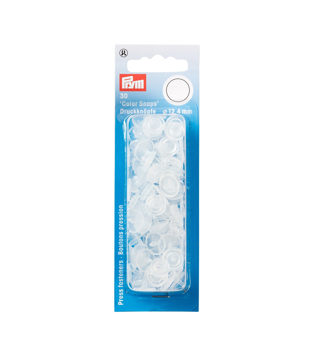 Prym ColorSnaps snap fasteners 12 mm matt transparent