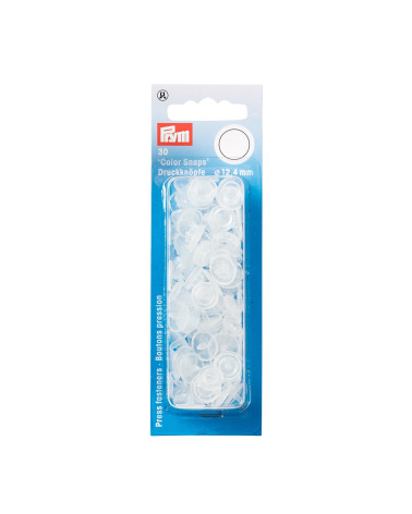 Prym Boutons pression ColorSnaps 12 mm transparent mat
