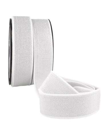 20m spool of elastic metal 40mm white