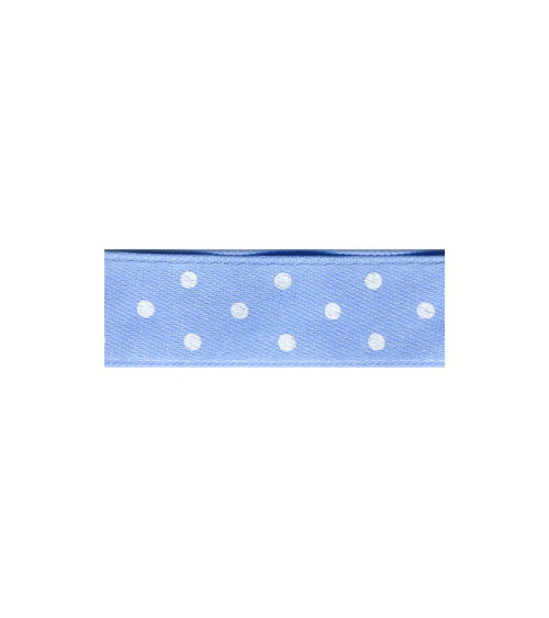 Diskette 25m double sided ribbon with light blue polka dots