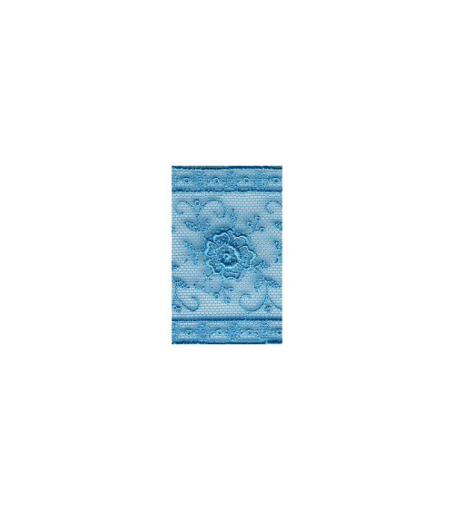 Bobine 14m entre-deux polyester 50mm Bleu