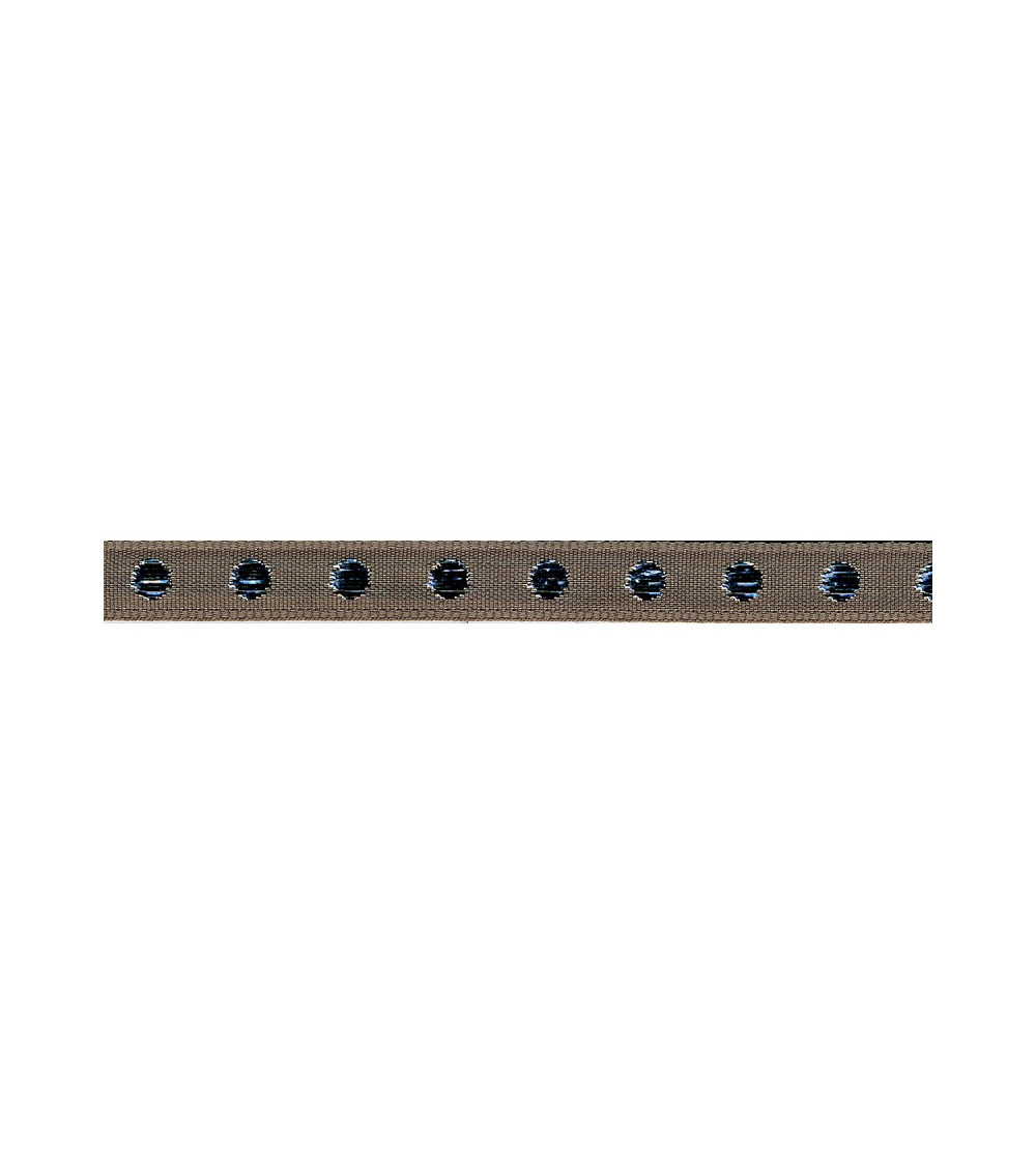 Floppy disk 25m treccia a pois 10mm Tortora