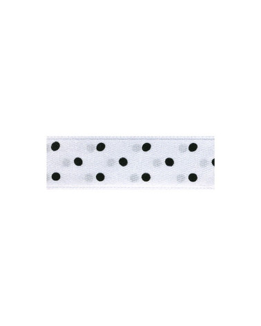 Dischetto 25mt nastro bifacciale a pois bianchi