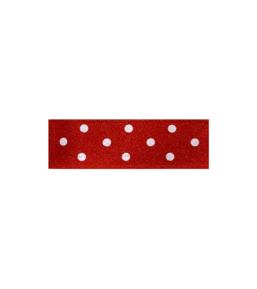 Diskette 25m double sided ribbon with red polka dots