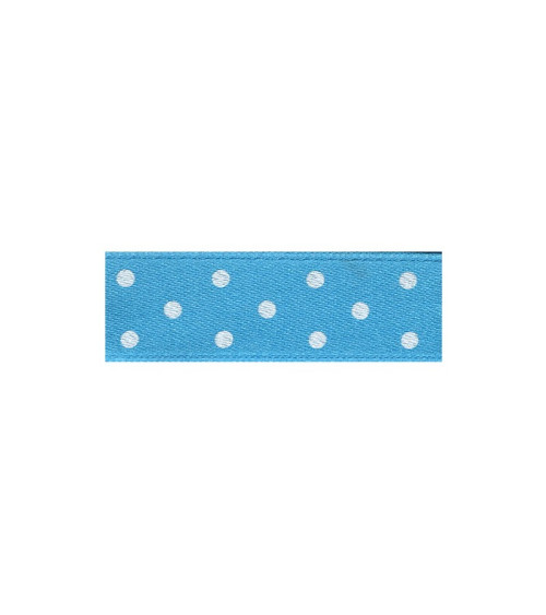 Diskette 25m double-sided tape with steel blue polka dots