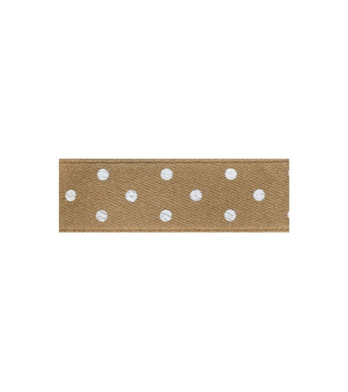Diskette 25m double-sided ribbon with dark beige polka dots