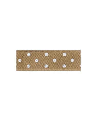 Diskette 25m double-sided ribbon with dark beige polka dots