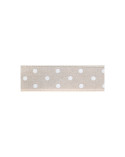 Disquette 25m ruban double face à pois beige fonce 15mm