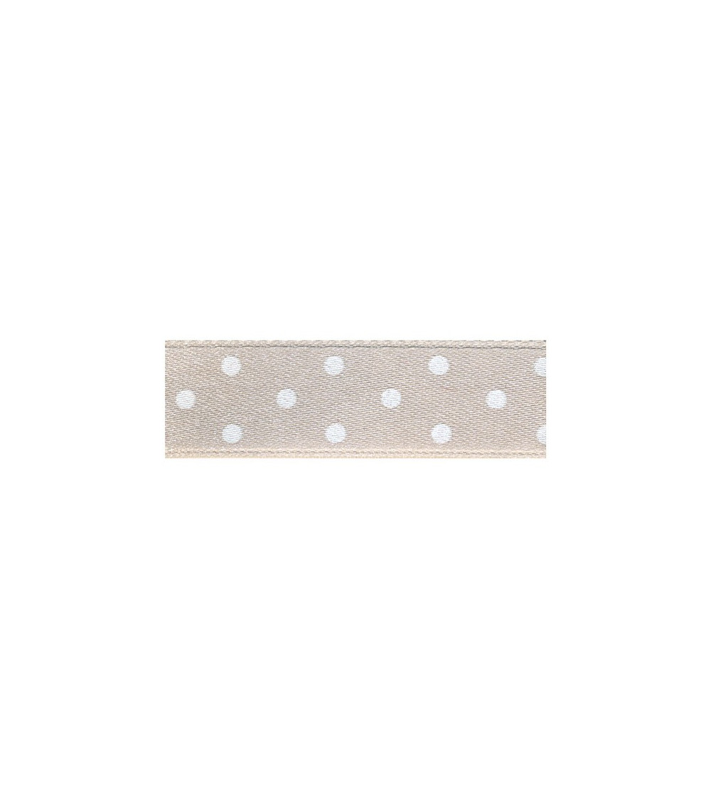Dischetto da 25 mt. Nastro bifacciale a pois beige scuro