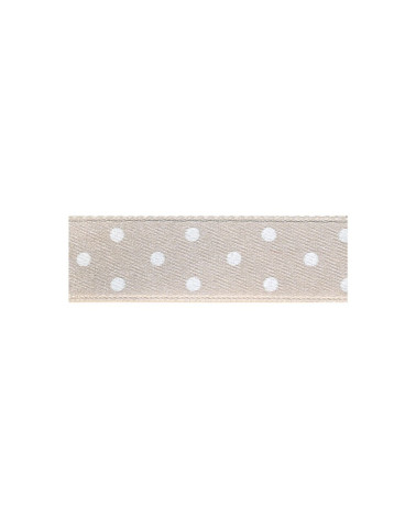 Dischetto da 25 mt. Nastro bifacciale a pois beige scuro