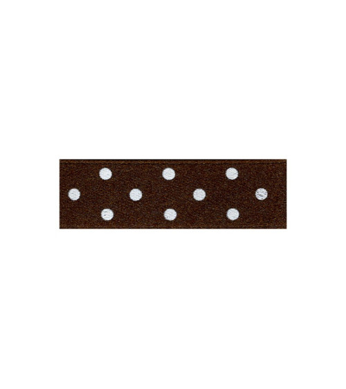 Diskette 25m double-sided ribbon with dark brown polka dots