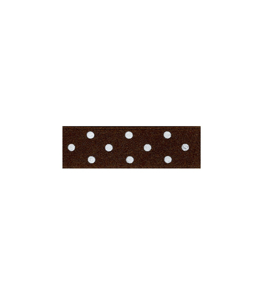 25m floppy disk double-sided ribbon with dark brown polka dots